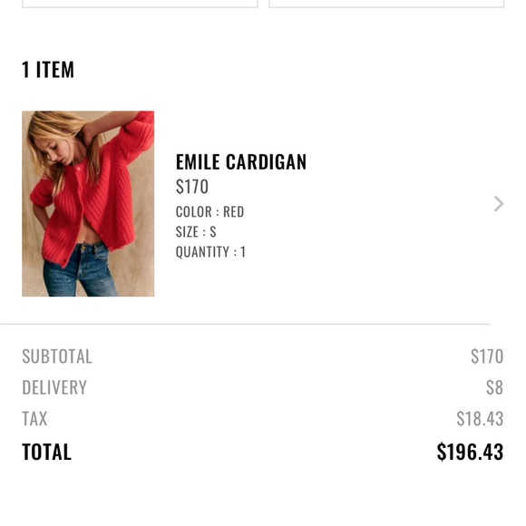 [SOLD] Sezane Emile Cardigan - size small (NEW) - Picture 3 of 5